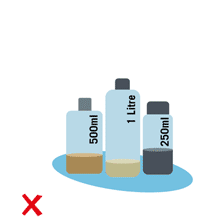 luggage hand liquids partially 100ml containers filled even re